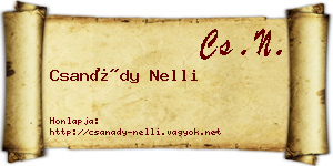 Csanády Nelli névjegykártya